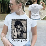 Vintage Stevie Nicks Landslide 2 Sides Baby Tee, Stevie Nicks Ladies Cropped Printed Clothing, Cute Y2K Baby Tee, Gift for Friend, 90s/Y2K Style, 2000s Aesthetic, Cropped T-Shirt