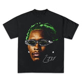 YOUNG THUG T-Shirt, Rap Tee Concert Merch Thugger Slime Season, Green Rare Hip Hop Graphic Print 1531772837, Gifts