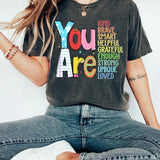 You are kind Shirt,Back to school Shirt,Back to school Tee,Teacher Shirt,Teacher appreciation Tee,Retro Teacher Shirt, kindergarteen teacher, Shortsleeve Crewneck Cotton
