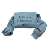 You are the only one I'd share my fries with, sometimes Embroidered Sweatshirt - Women's Long Sleeve Top for Valentines Day- Pullover, Womenswear