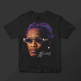 Young Thug Face T-Shirt Purple - Young Thug Inspired Vintage Premium Graphic Tee