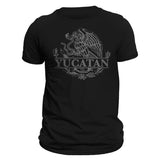 Yucatan Mexico Eagle Emblem Mexican Flag T-Shirt Casual Classic Cotton Menswear