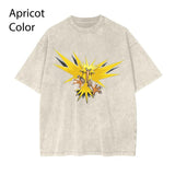 Zapdos pokemon Graphic Tee, Pokemon T-Shirt, PKM Shirt, Anime Funny Shirt, Vintage Tee Streetwear Shortsleeve Printed Womenswear Top Cotton
