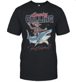 Country Calling Cowboy Shark Shirt