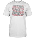 Generation Terrorists Gold Against The Soul The Holy Bible Everything Must Go Shirt
