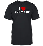 Eggtyler Wearing I Love Cut My Lip Shirt