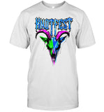 Knotfest Pencil Sketch Goat In Vintage White Concert Shirt