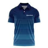 2024 PGA Championship Taylor Made Polo Shirt Dark Blue Gradient Pattern All Over Print Polo Shirt For Men