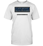 Lin Manuel Miranda Wearing Late Night With Seth Meyers Studio 8G Shirt