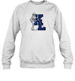 Knocked Loose Grave Digger Champion Pull Hood In Blue Crewneck Sweatshirt