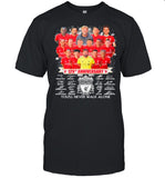 Liverpool Team Football 129th Anniversary 1982 2021 Signatures You_ll Never Walk Alone shirt