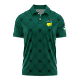 Golf Masters Tournament Green Argyle Pattern Taylor Made Polo Shirt Style Classic Polo Shirt For Men