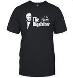Elon Musk The DogeFather Dogecoin Doge HODL on the Moon Crypto Meme t shirt