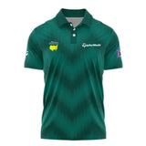 Golf Sport Green Gradient Stripes Pattern Taylor Made Masters Tournament Polo Shirt Style Classic Po