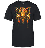 Knotfest Fire Dripping Skulls Iowa 2024 Event T-Shirt