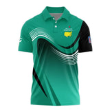 Golf Pattern Cup White Mix Green Masters Tournament Taylor Made Polo Shirt Style Classic Polo Shirt For Men