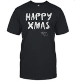 John Lennon Happy Xmas T-Shirt New Black