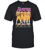 Gasol and James and Kuzma and Davis Lakers signatures 2021 shirt_1