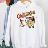 90s Cartoon Cow And Chicken Unisex Hoodie