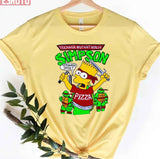 90s Bootleg Turtle Bart Teenage Mutant Ninja Simpson Kowabunga Dude Unisex T-shirt