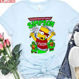 90s Bootleg Turtle Bart Teenage Mutant Ninja Simpson Kowabunga Dude Unisex T-shirt