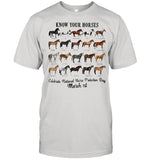Know Your Horses Celebrate National Horse Protection Day March 1st shirt
