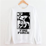 Black Manga Art Shinra Kusakabe Fire Force Unisex Sweatshirt