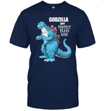 Godzilla Says Protect Trans Kids Tee Shirt