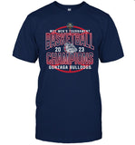Gonzaga Bulldogs 2023 WCC Men's Basketball Conference Tournament Champions T-Shirt