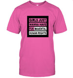 Grant Williams wearing Girls Just Wanna Have Fundamental Human Rights pink shirt