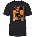 Jalen Brunson'S Perfect Reaction To Josh Hart Rocking Shirt With His Face On It Shirt