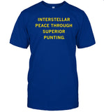 Limited Interstellar Peace Through Superior Punting Shirts