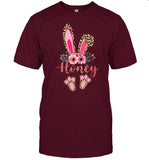 Honey - Easter Bunny-Cheetah Leopard Print-Mother's Day T-Shirt