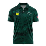 Dark Green Stars Pattern Grunge Background Masters Tournament Callaway Polo Shirt Style Classic Polo Shirt For Men