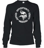 Ed Donatell Minnesota Vikings Justice Opportunity Equity Freedom T-Shirt