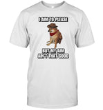 Cringeytees I Aim To Please But My Aim Ain't That Good Cringey Shirt