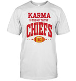 Karma Is The Guy On The Chiefs KC T-Shirt