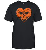 halloween heartskull longsleeve t-shirt