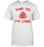 Johnny bananas thank you for coming tank shirt