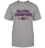 Gray Florida Gators 2022 SEC Volleyball Regular Season Champions T-Shirt