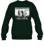 Heart Attack Man Freak Of Nature Two Headed Dog Crewneck Sweatshirt