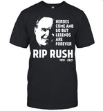Heroes come and go but legends are forever rip Rush Limbaugh 1951-2021 shirt