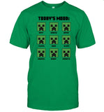 Garret Minecraft Boys' Today's Mood Creeper Faces Shirt