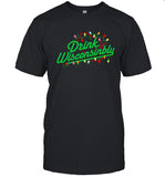 Drink Wisconsinbly Christmas lights shirt