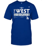 La Dodgers The West Is Ours 2022 Nl West Division Champions Tee