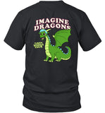Imagine Dragons Black Cartoon Dragon T Shirt