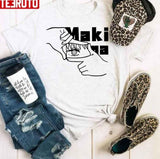 Black Outline Art Makima Chainsaw Man Unisex Hoodie