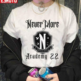 Black Nevermore Academy 22 Logo Wednesday Addams Matching Fanart Unisex Sweatshirt