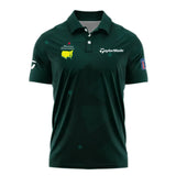 Golf Masters Tournament Taylor Made Polo Shirt Stars Dark Green Golf Sports All Over Print Polo Shir
