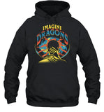 Imagine Dragons Vintage Graphic Hoodie New